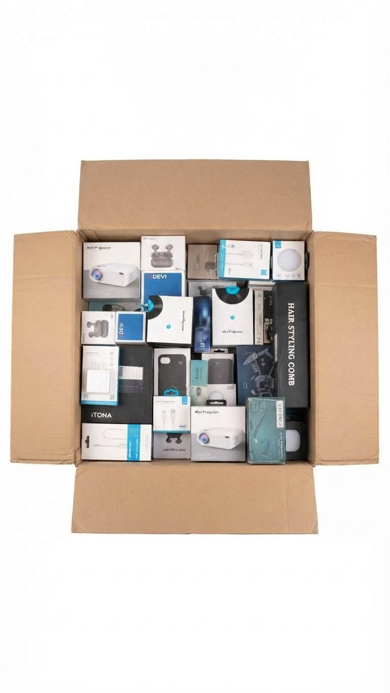 caja de productos tecnológicos