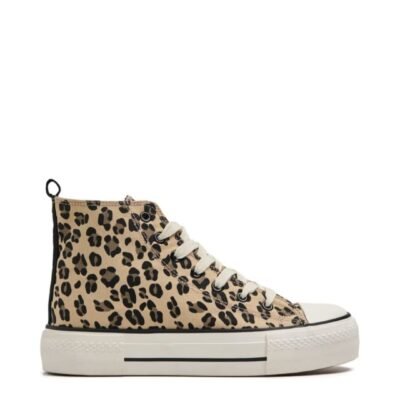 Zapatillas de lona abotinadas para mujer