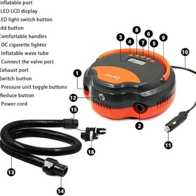 Inflador rápido para coche con pantalla LCD