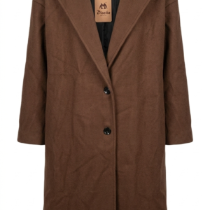 Abrigo Largo Marrón Chocolate | Estilo Oversize Diseña