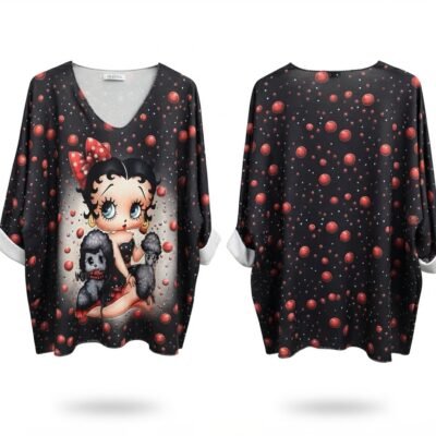 Blusa-vestido negra Betty Boop
