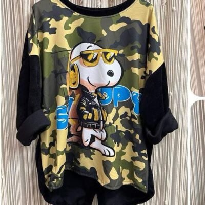 Camiseta snoopy dorada mujer