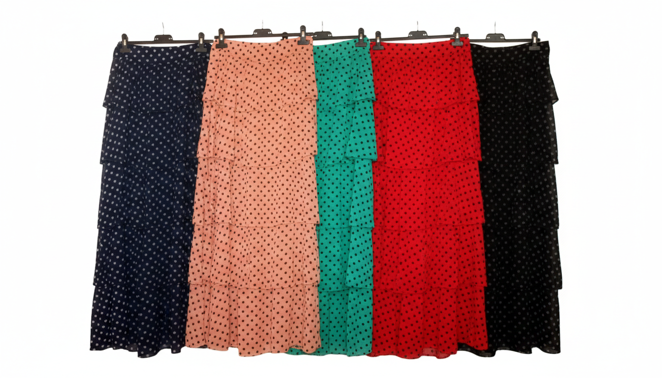 falda de volante con corazones