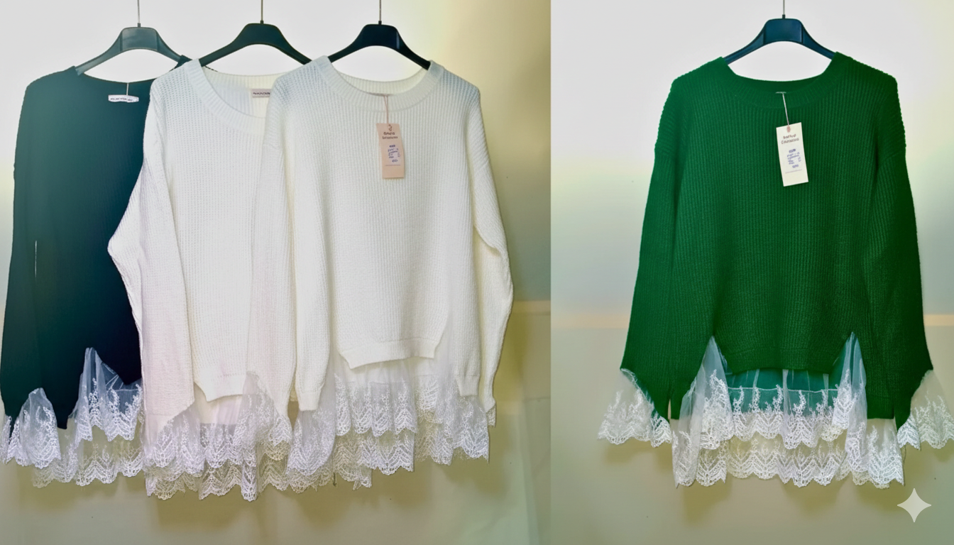 jersey con encaje moda mujer