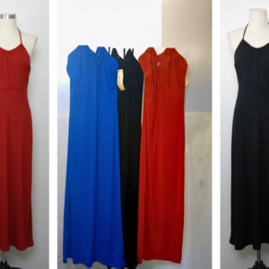 vestido punto largo evento moda mujer