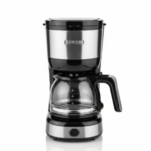 Cafetera de goteo Severin con jarra de cristal y acabados en acero inoxidable