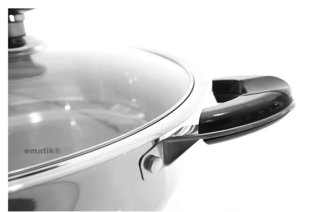 Olla de acero inoxidable con tapa de vidrio - Imagen 4