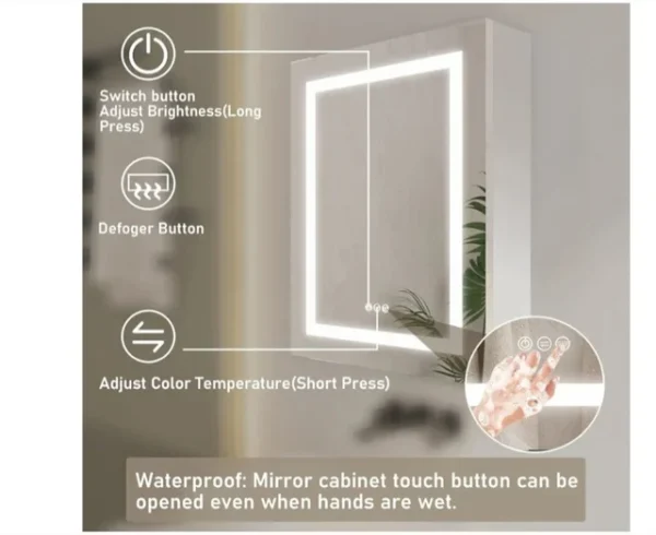 Espejo baño LED antivaho - Moderno - Imagen 3