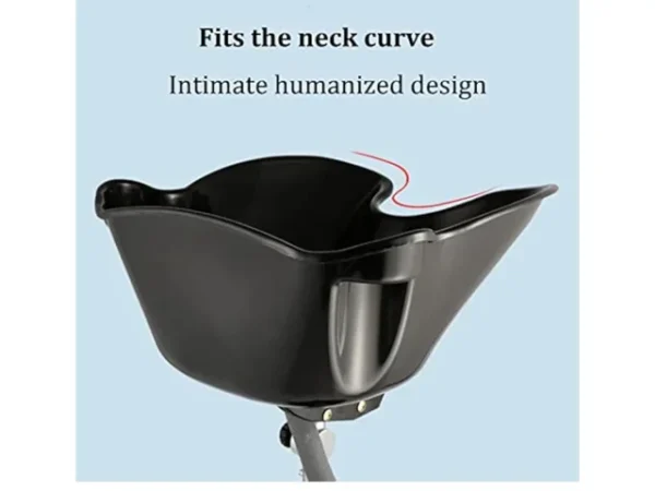 Lavacabezas portátil negro - Diseño ergonómico