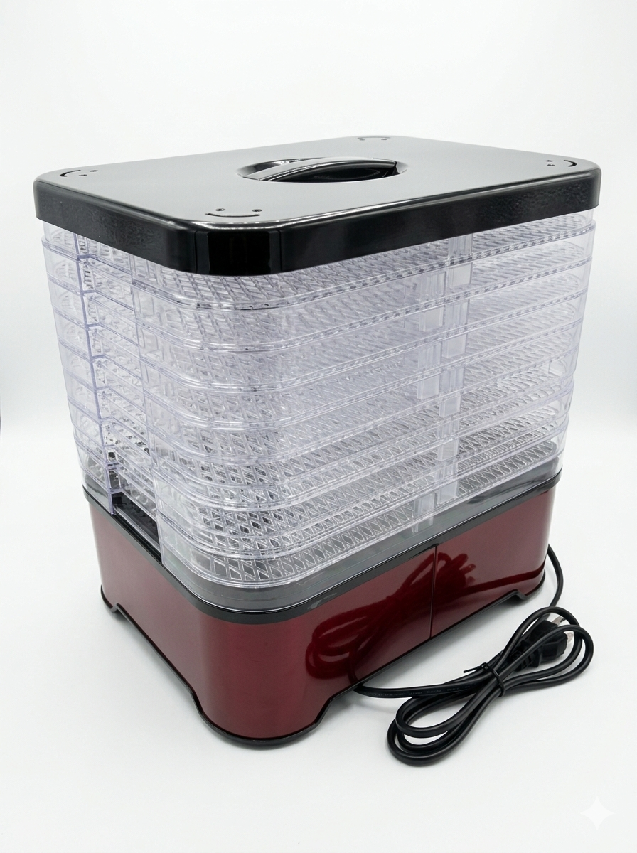Deshidratador de alimentos multifunción con control de temperatura y 5 bandejas