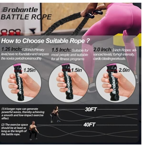 kit de cuerda de batalla (Battle Rope) - Imagen 6