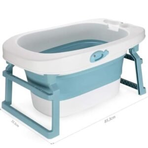 Bañera plegable y portátil, utilizada para bebés
