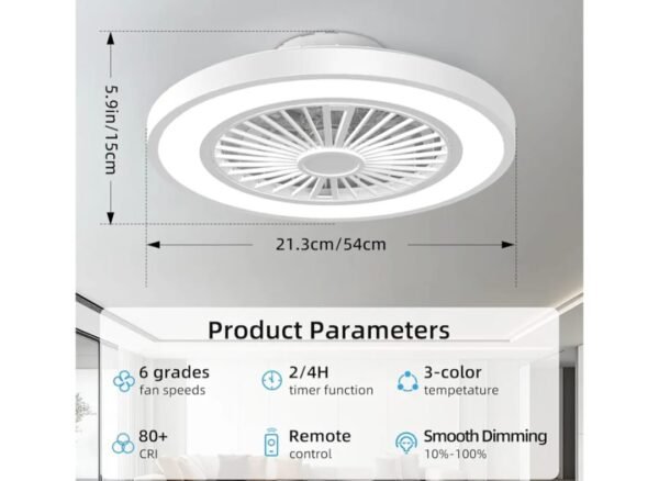 ventilador de techo con una luz LED integrada - Imagen 3