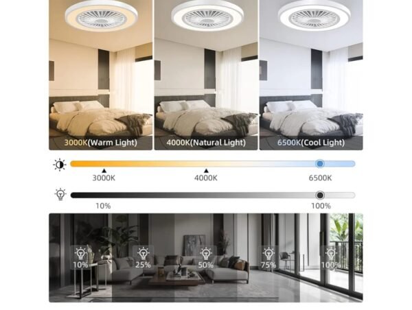 ventilador de techo con una luz LED integrada - Imagen 2