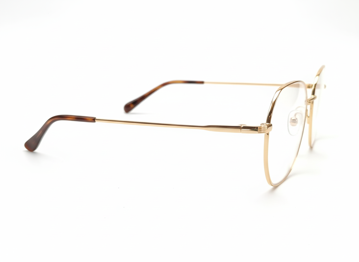 Gafas graduadas de metal dorado modelo Fiona con patillas finas