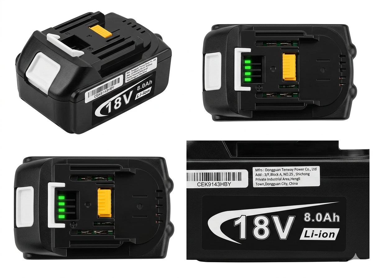 Batería 18V 8.0Ah Li-ion alto rendimiento.