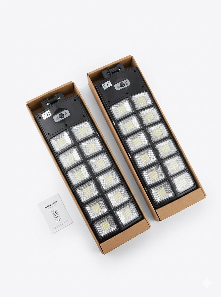 Farola solar LED con sensor de movimiento