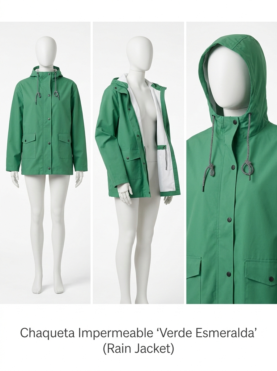 Sudadera color coral con cremallera blanca y capucha.