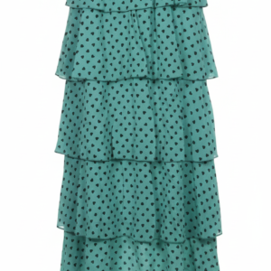 Falda con bolantes verdes