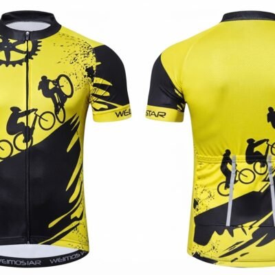 Maillot Ciclismo Manga Corta Amarillo y Negro | Tienda Ciclismo